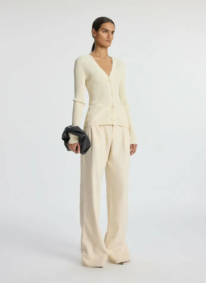 Sweaters Women ALC Ren Ribbed Cardigan Buttercream