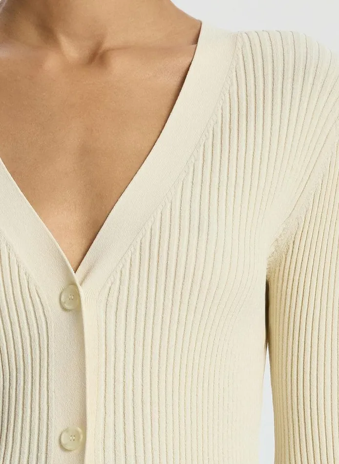 Sweaters Women ALC Ren Ribbed Cardigan Buttercream Sweaters Women ALC Ren Ribbed Cardigan Buttercream