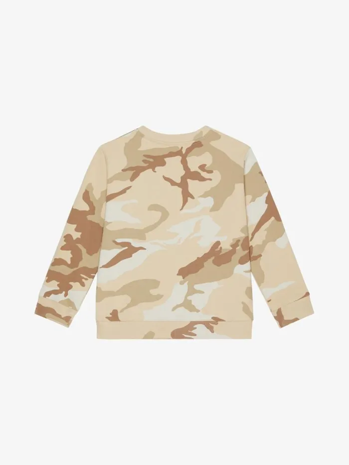 Sweatshirt In Cargo Print Fleece Creambeige Kids Givenchy