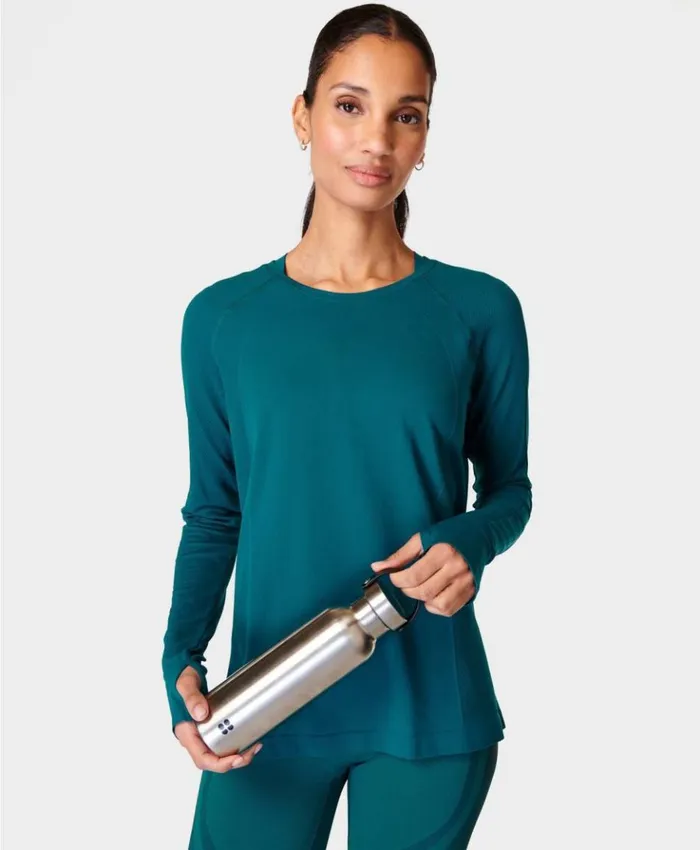 Sweaty Betty Athlete Seamless Featherweight Long Sleeve Tee Reef Teal Blue Clothing Long Sleeve Tops Sweaty Betty Athlete Seamless Featherweight Long Sleeve Tee Reef Teal Blue Clothing Long Sleeve Tops