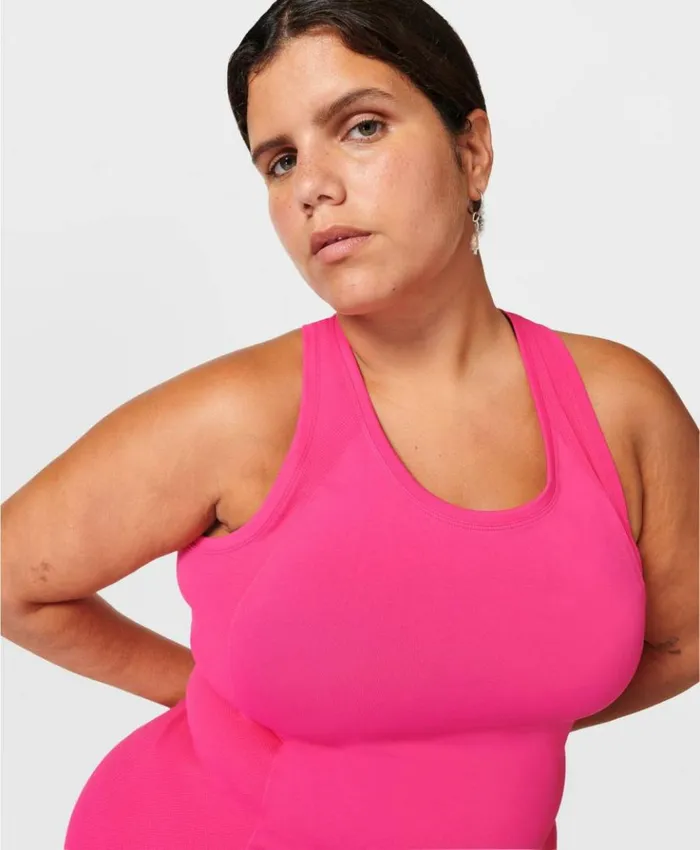 Sweaty Betty Athlete Seamless Gym Tank Punk Pink Clothing Tank Tops