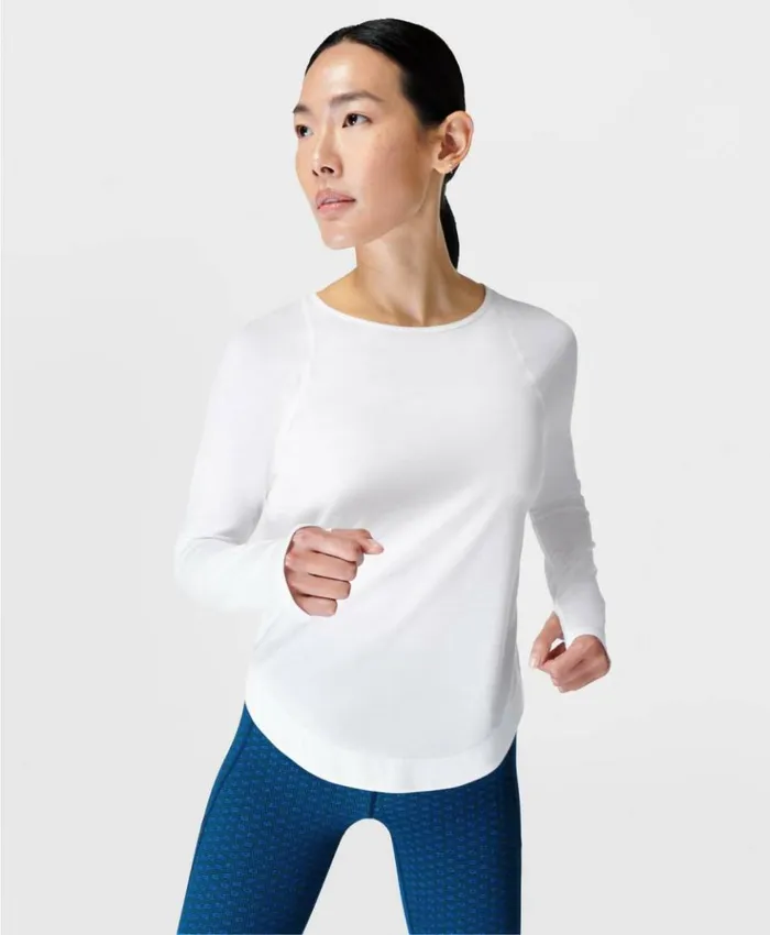 Sweaty Betty Breathe Easy Running Long Sleeve Top White Clothing Long Sleeve Tops Sweaty Betty Breathe Easy Running Long Sleeve Top White Clothing Long Sleeve Tops