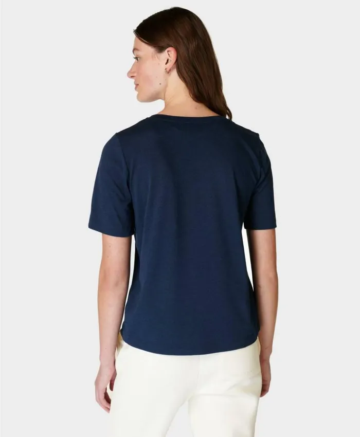 Sweaty Betty Essential VNeck Tee Navy Blue Clothing TShirts