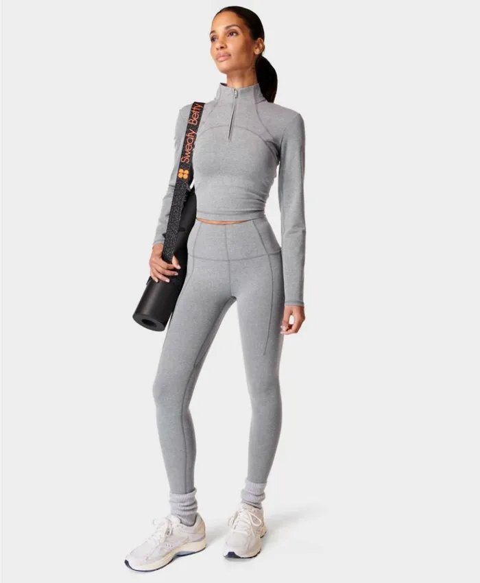 Sweaty Betty Super Soft Yoga Leggings Medium Grey Marl Clothing Yoga Pants