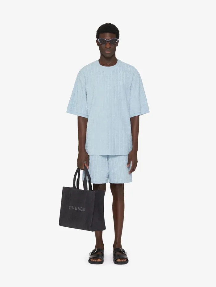 TShirt In 4g Cotton Towelling Sky Blue Men Givenchy TShirts