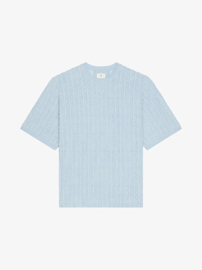 TShirt In 4g Cotton Towelling Sky Blue Men Givenchy TShirts