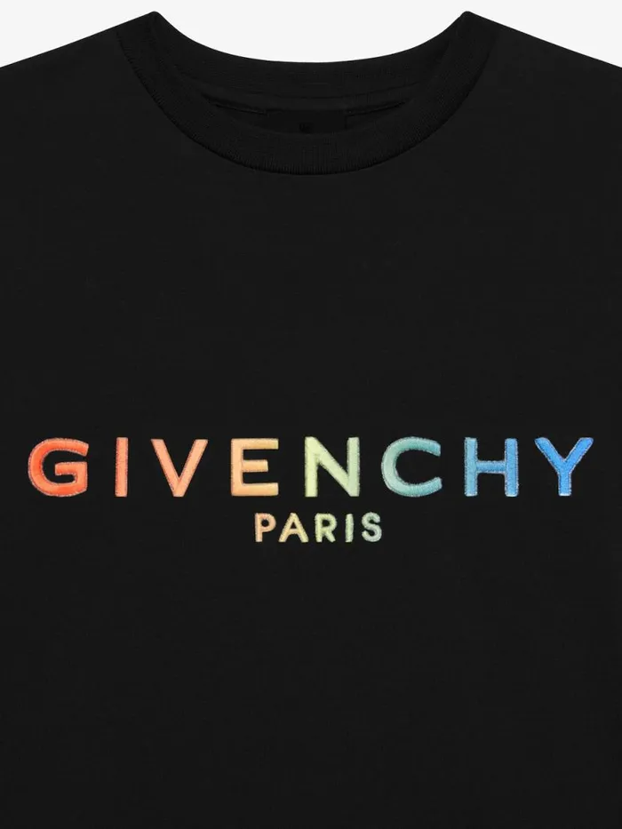 TShirt In Embroidered Jersey Black Kids Givenchy