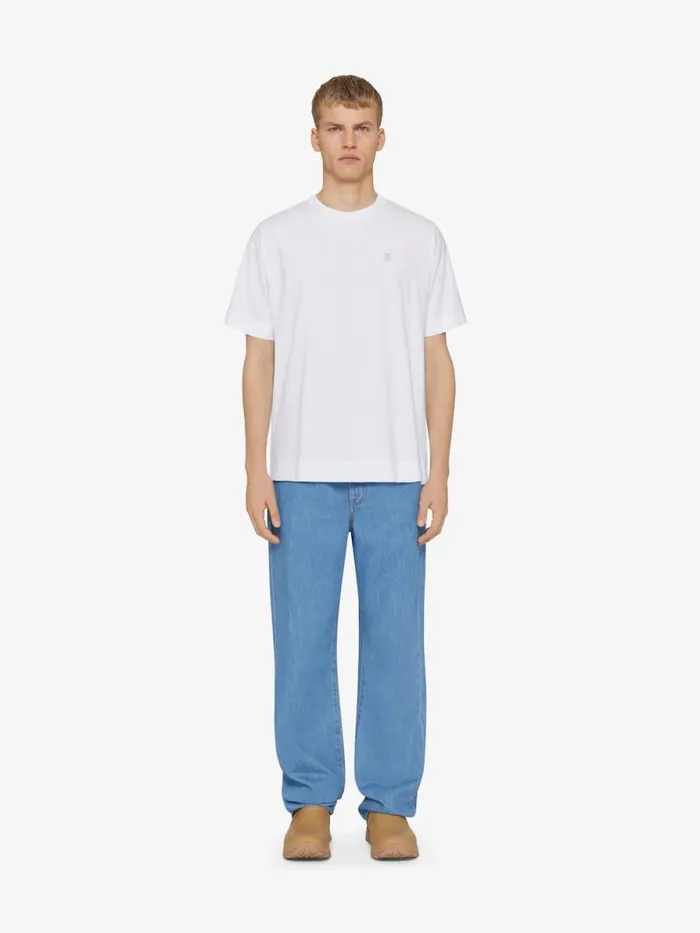 TShirt In Mercerized Cotton With 4g Detail White Men Givenchy TShirts