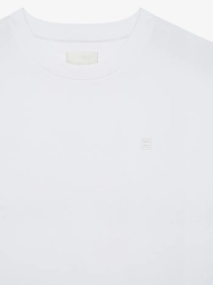 TShirt In Mercerized Cotton With 4g Detail White Men Givenchy TShirts