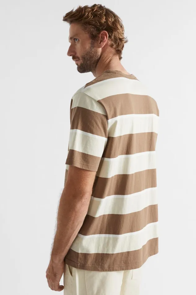 TShirts and Sweaters Man Seed Heritage Classic Stripe Tee Mocha Stripe
