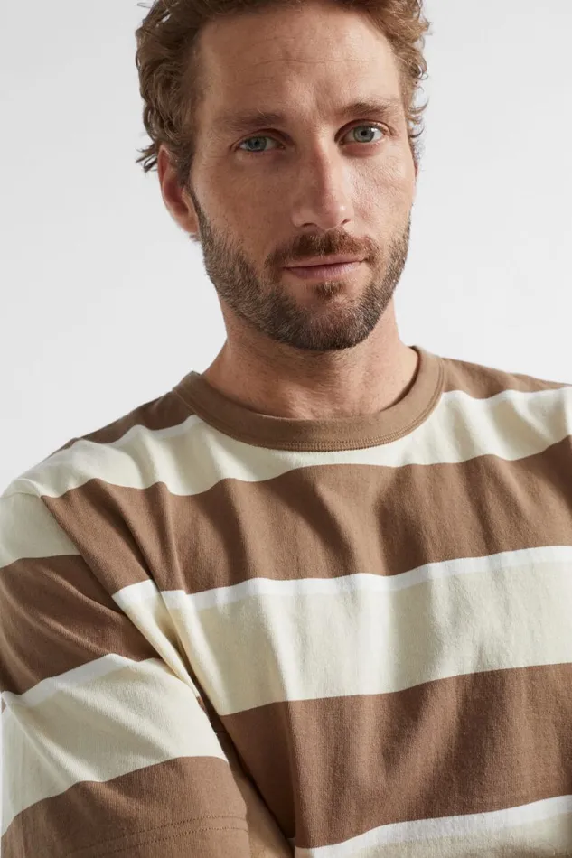 TShirts and Sweaters Man Seed Heritage Classic Stripe Tee Mocha Stripe