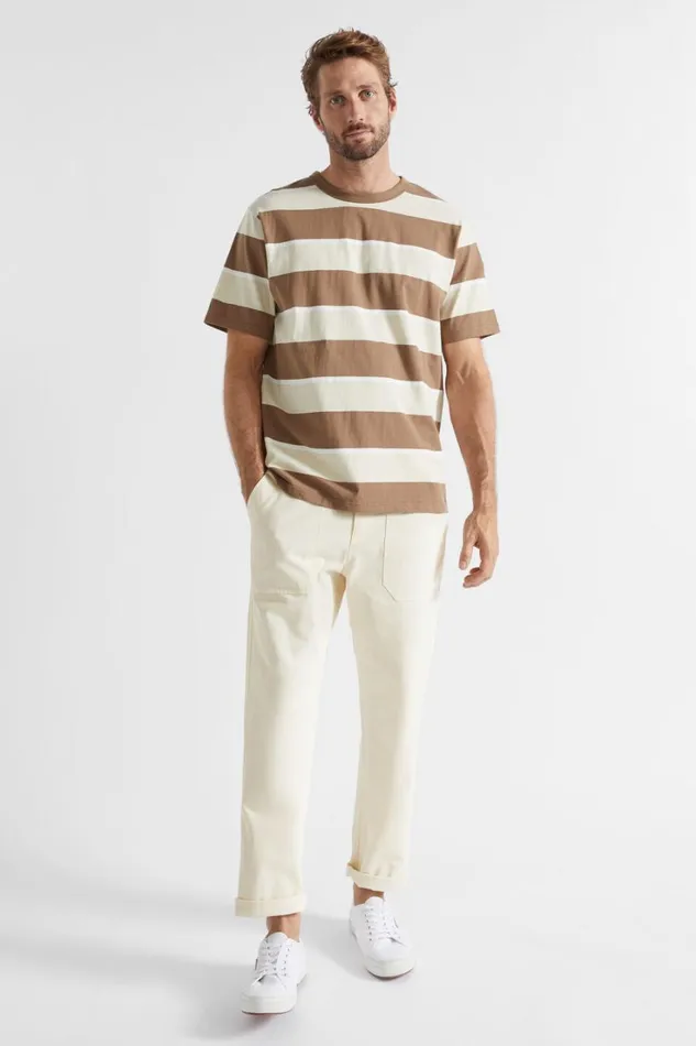 TShirts and Sweaters Man Seed Heritage Classic Stripe Tee Mocha Stripe