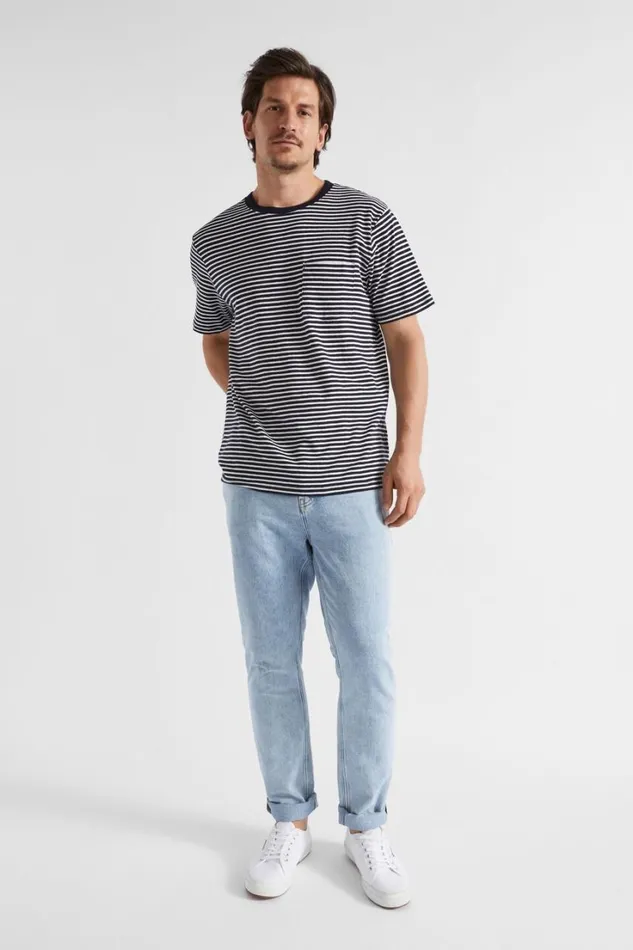 TShirts and Sweaters Man Seed Heritage Summer Pocket Tee Midnight Stripe