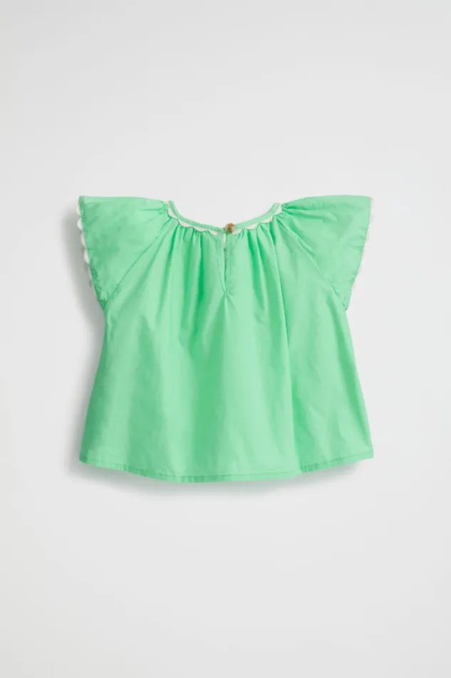 TShirts and Tops Baby Seed Heritage Ricrac Trim Top Pine Lime
