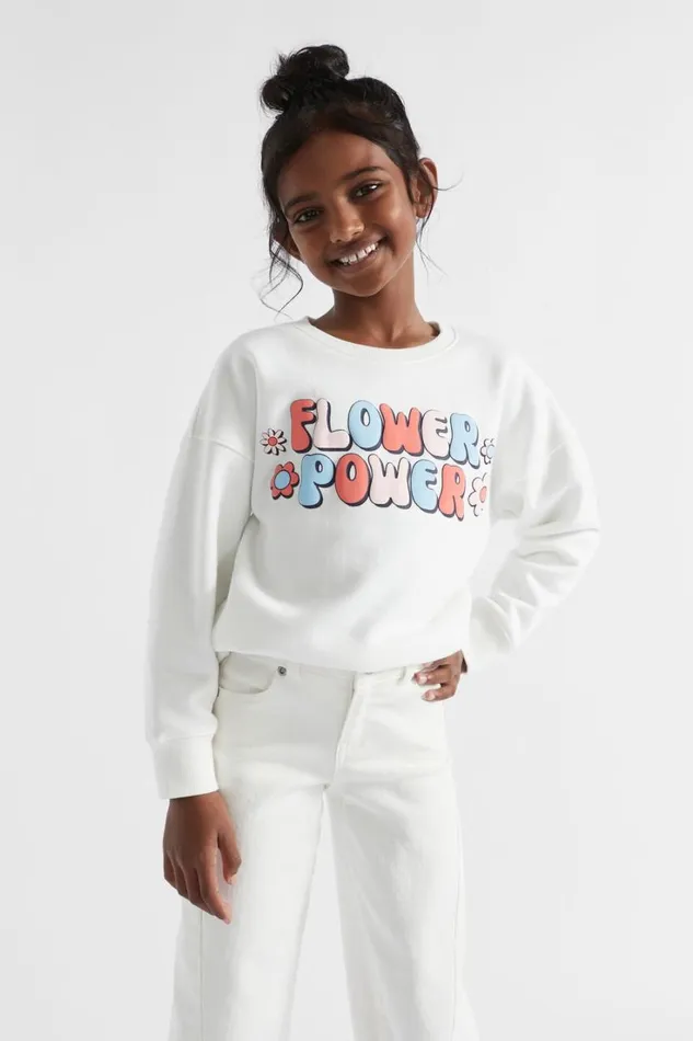 TShirts and Tops Girl Seed Heritage Flower Power Sweat Canvas