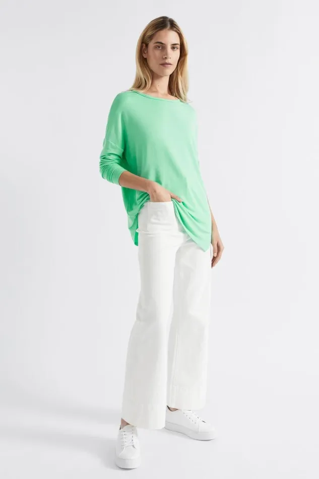 TShirts and Tops Woman Seed Heritage Core Asymmetrical Top Key Lime