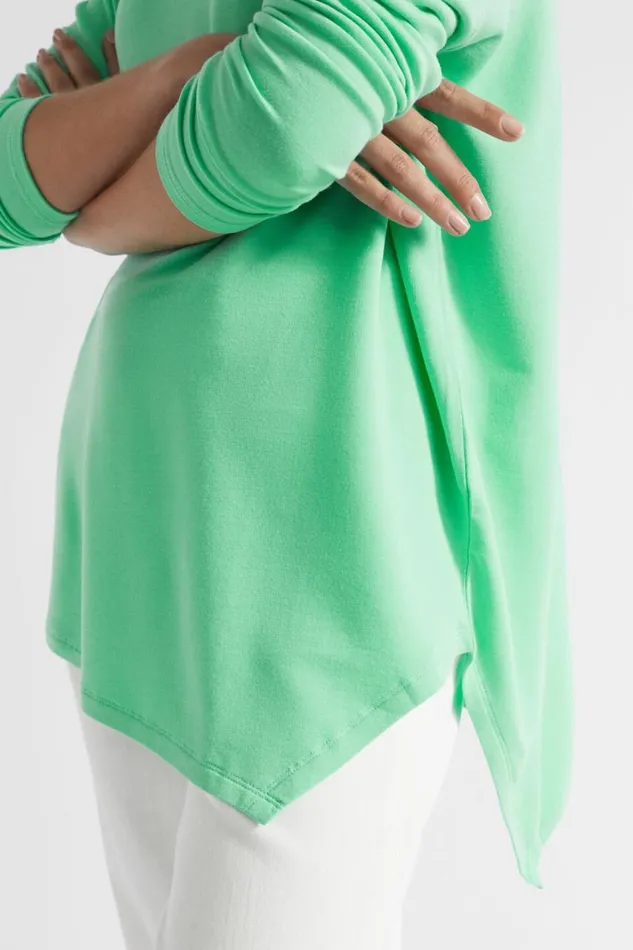 TShirts and Tops Woman Seed Heritage Core Asymmetrical Top Key Lime