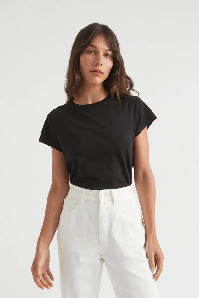 TShirts and Tops Woman Seed Heritage Core Neat Tee Black