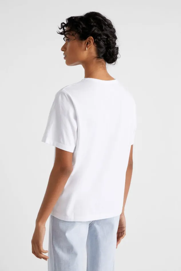 TShirts and Tops Woman Seed Heritage Cut Out Boxy Tee Whisper White