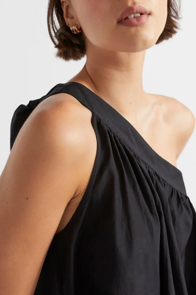 TShirts and Tops Woman Seed Heritage Voile Tie Shoulder Top Black