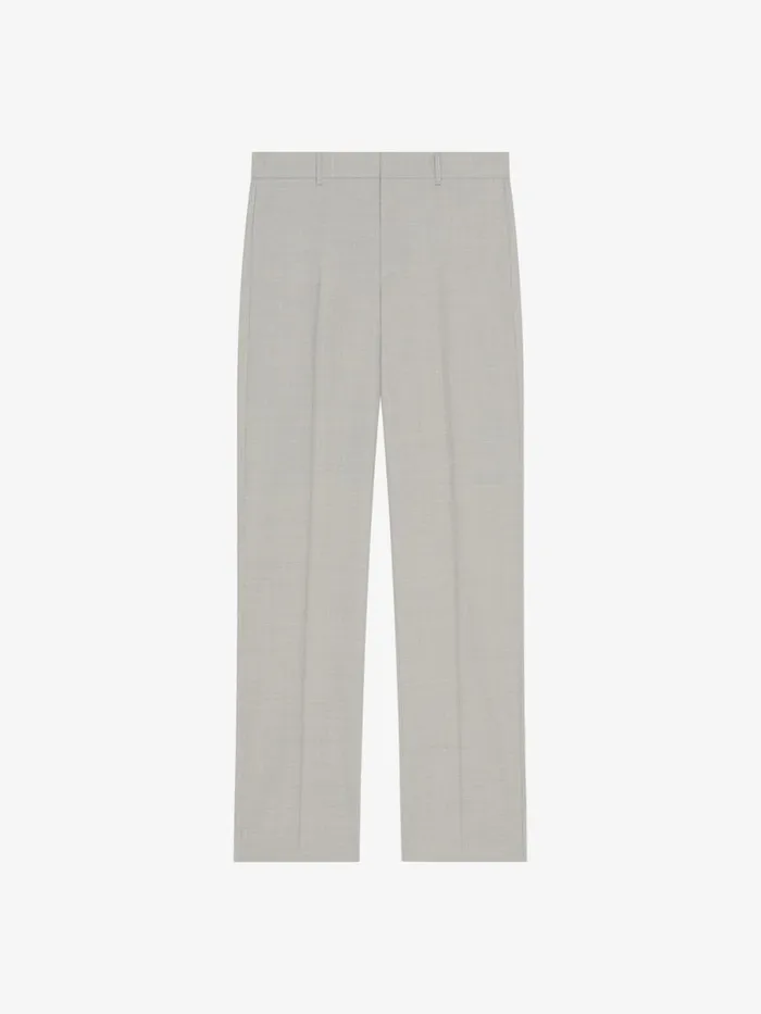Tailored Pants In Wool Cloud Grey Men Givenchy Pants and Shorts
