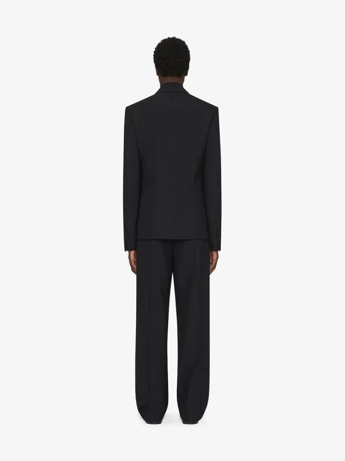 Tailored Pants In Wool With Lurex Stripes Black Men Givenchy Pants and Shorts