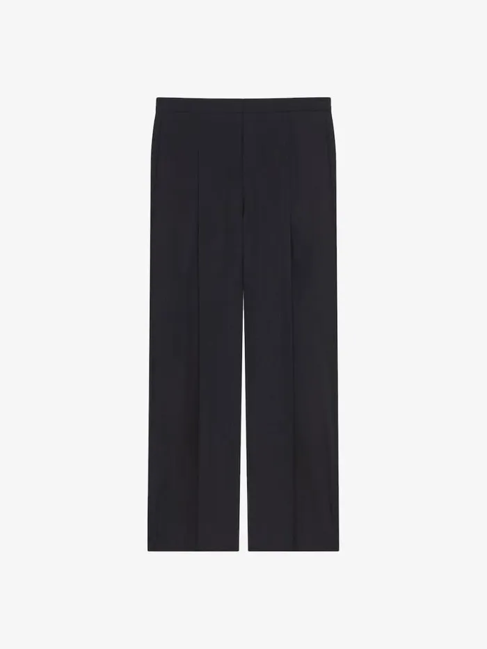 Tailored Pants In Wool With Lurex Stripes Black Men Givenchy Pants and Shorts