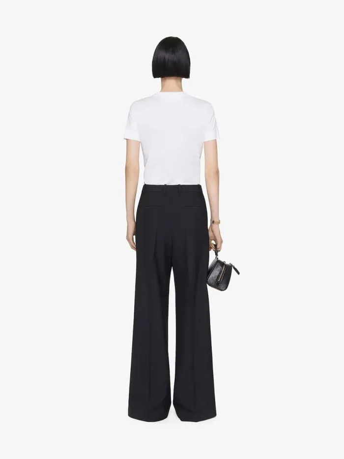 Tailored Pants In Wool With Lurex Stripes Black Women Givenchy Pants and Shorts