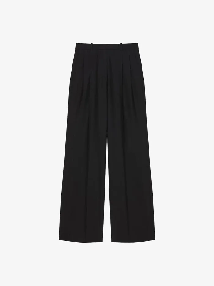Tailored Pants In Wool With Lurex Stripes Black Women Givenchy Pants and Shorts