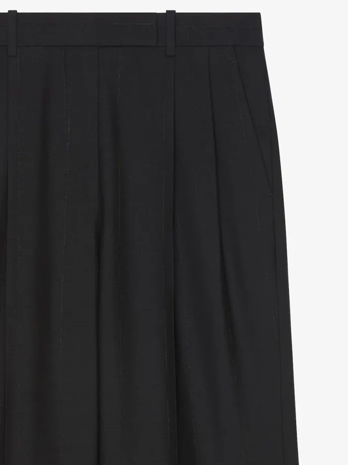 Tailored Pants In Wool With Lurex Stripes Black Women Givenchy Pants and Shorts