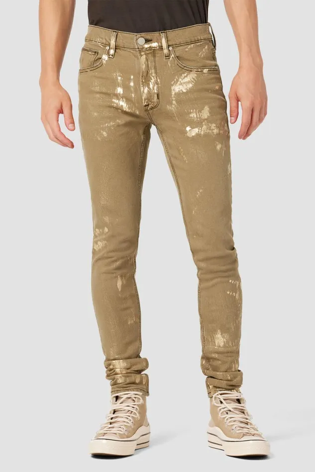 Tall Inseams Men Hudson Jeans Zack Skinny Jean 36034 Inseam Bronze Foil