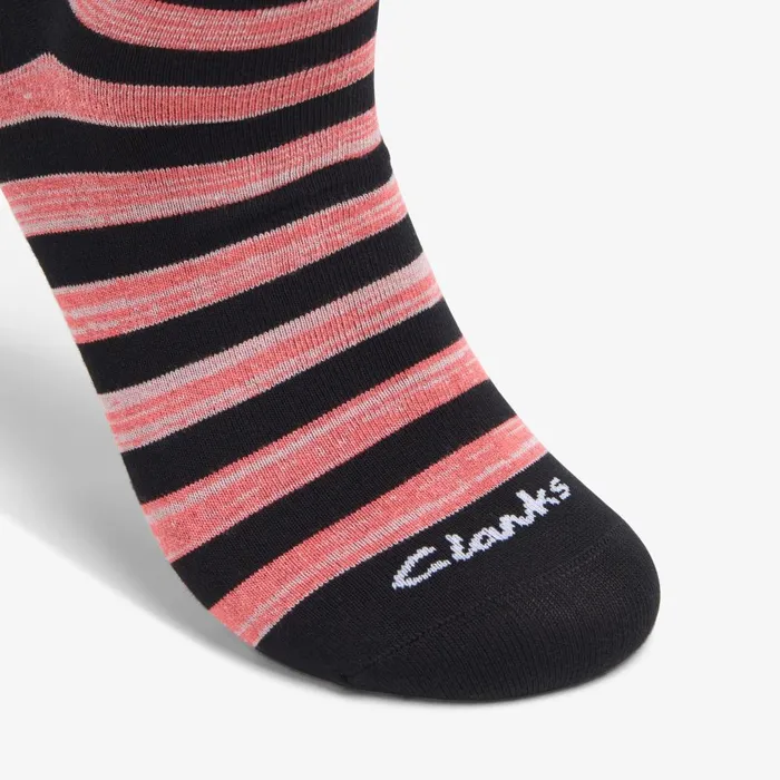 Thick Stripe Marled Crew Sock Coral Combination Men Clarks Accessories