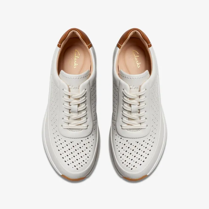 TIVOLI GRACE Off White Leather Women Clarks Sneakers