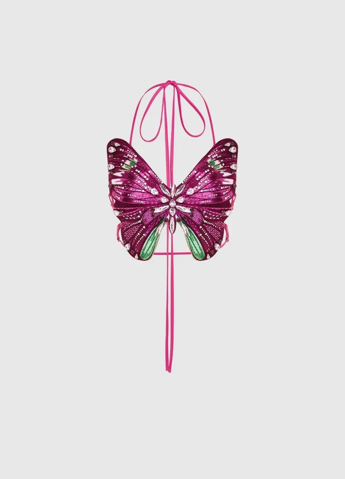 Tops and Shirts Women LEO LIN Aurora Embellished Top 8211 Papillon Print In Pink Tops and Shirts Women LEO LIN Aurora Embellished Top 8211 Papillon Print In Pink