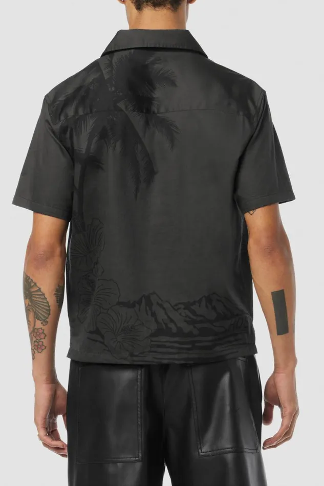 Tops and Sweaters Men Hudson Jeans Camp Shirt Night Palm Tops and Sweaters Men Hudson Jeans Camp Shirt Night Palm