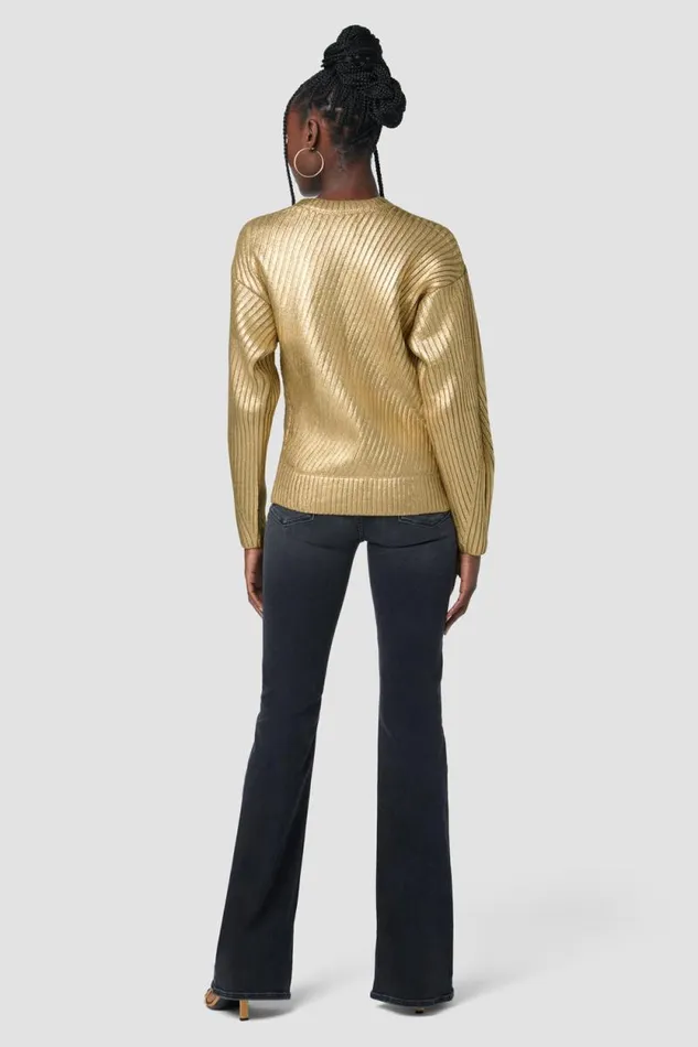 Tops and Sweaters Women Hudson Jeans Front Wrap Sweater Foiled Camel Tops and Sweaters Women Hudson Jeans Front Wrap Sweater Foiled Camel