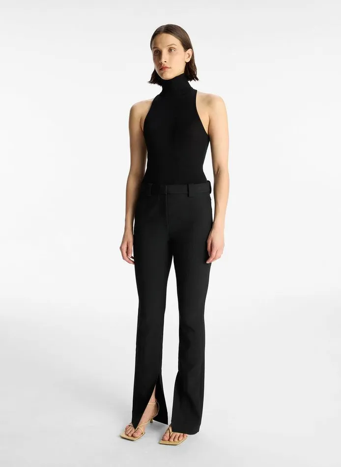 Tops Women ALC Paltrow Cotton Knit Top Black Tops Women ALC Paltrow Cotton Knit Top Black