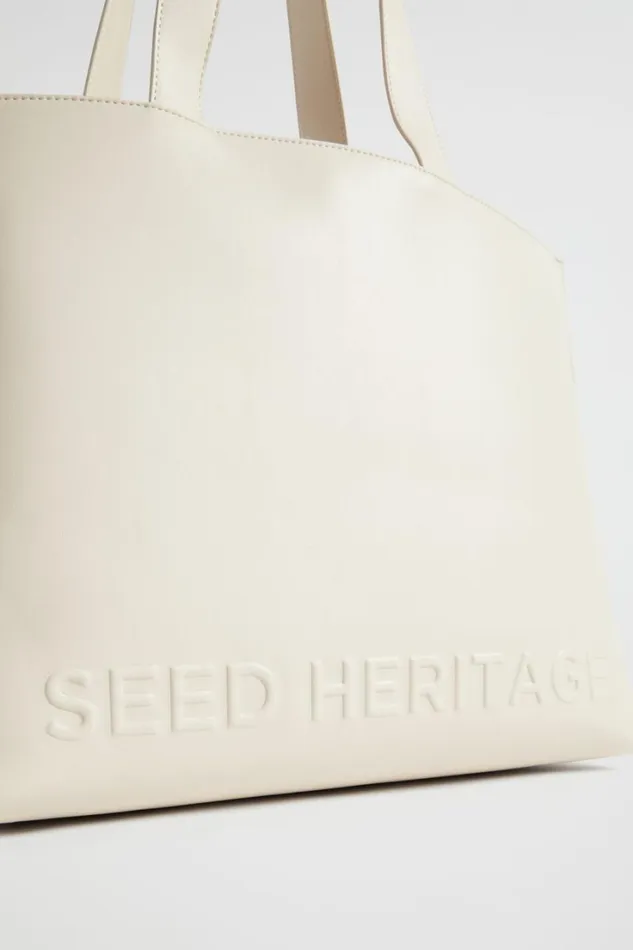 Tote Bags Woman Seed Heritage Logo Detail Tote Stone