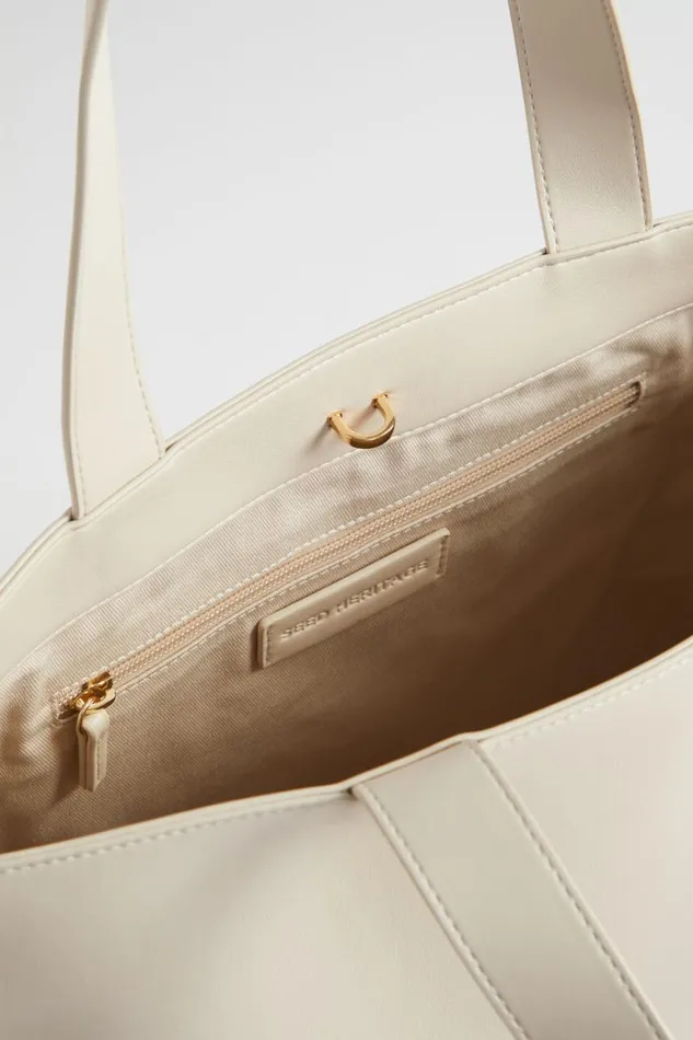 Tote Bags Woman Seed Heritage Logo Detail Tote Stone