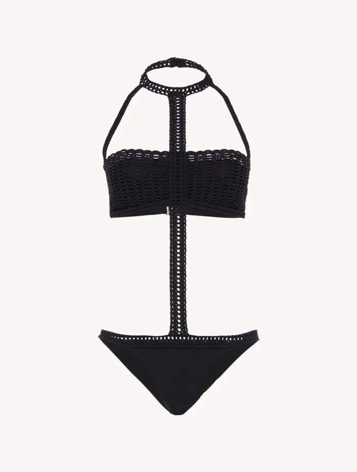 Trikini In Black With Soutache Swim La Perla Bikinis