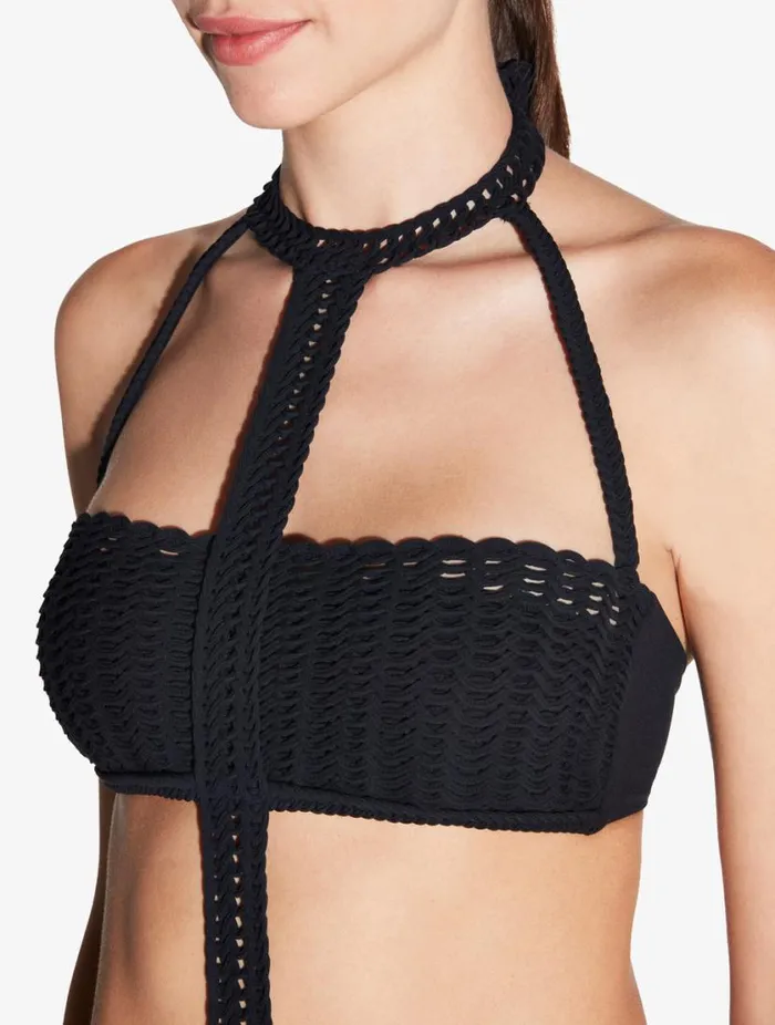 Trikini In Black With Soutache Swim La Perla Bikinis
