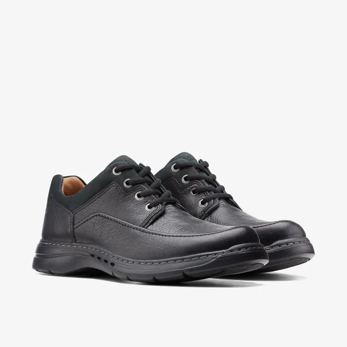 Un Brawley Lace Black Leather Men Clarks Casual Dress Shoes