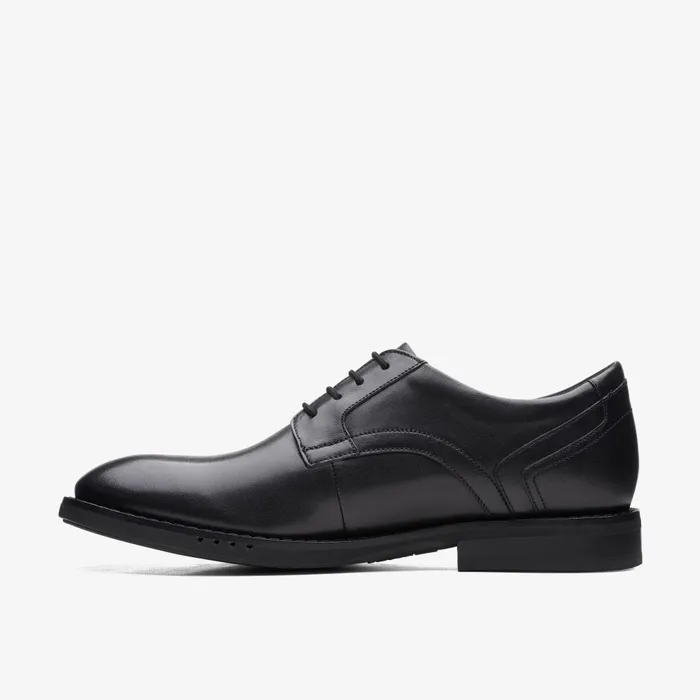 Un Hugh Lace Black Leather Men Clarks Dress Shoes