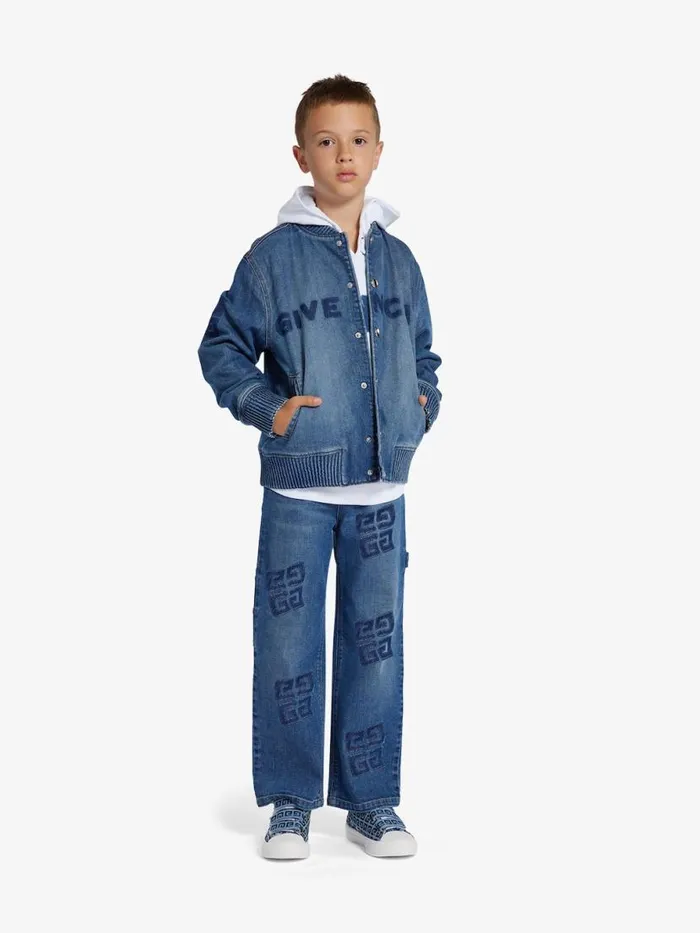 Varsity Jacket In Denim Denim Blue Kids Givenchy