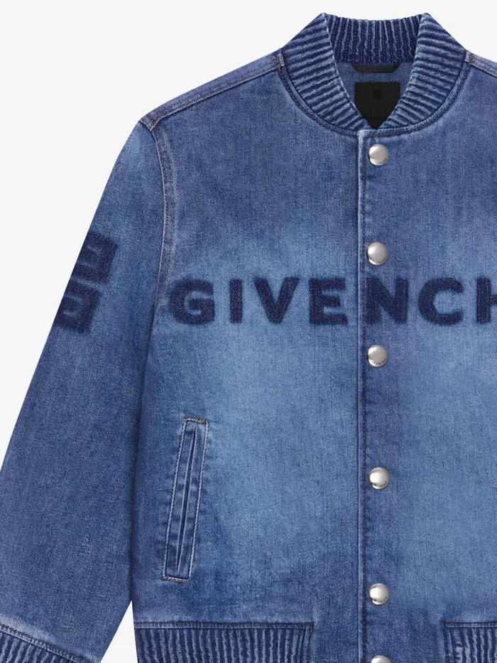 Varsity Jacket In Denim Denim Blue Kids Givenchy