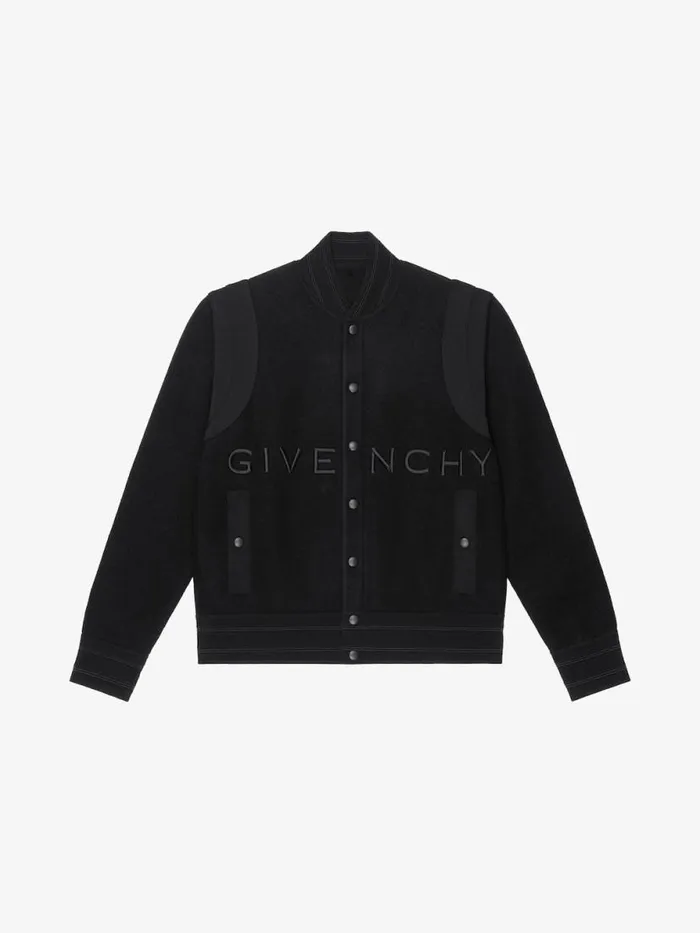 Varsity Jacket In Wool Black Men Givenchy Coats and Jackets