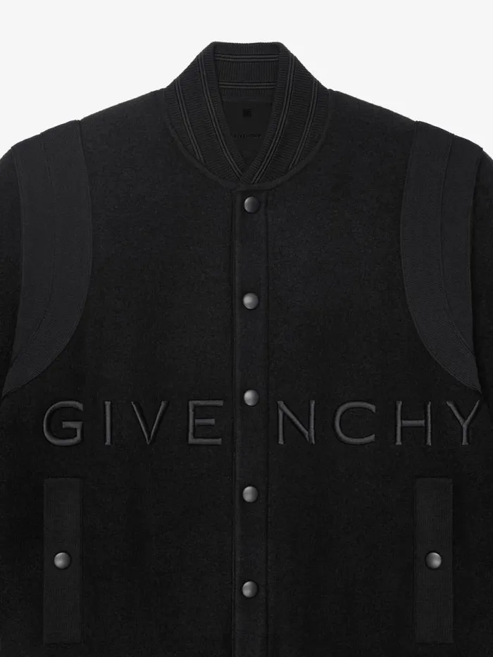 Varsity Jacket In Wool Black Men Givenchy Coats and Jackets