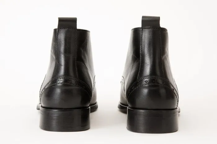 Vinci Leather Boots The Dessalines Black Leather Chukka Brogue Dress Boot 8211 Men