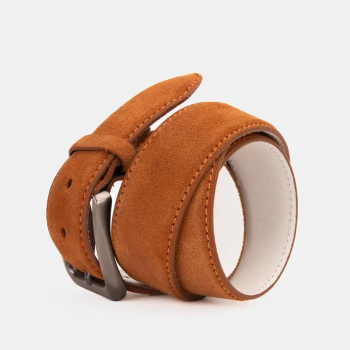 Vinci Leather Leather Belts The Lazio Tan Suede Leather Belt 8211 Men