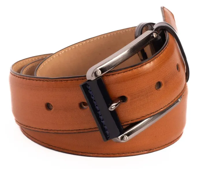 Vinci Leather Leather Belts The Maratea Tan and Navy Leather Belt 8211 Men